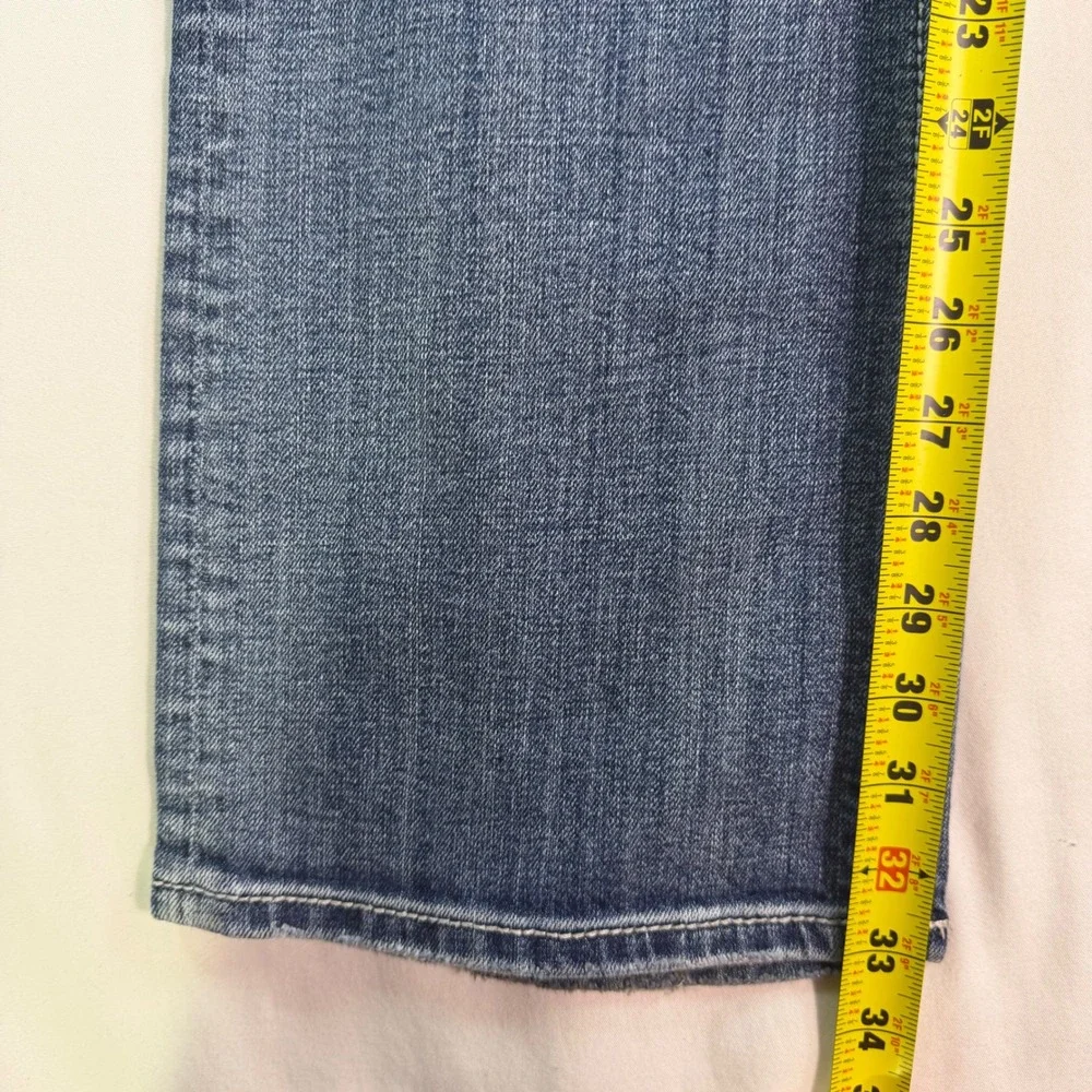 Miss Me Bootcut Jeans Medium Wash‎ Embroidered Rhinestone Pockets Size 36x33